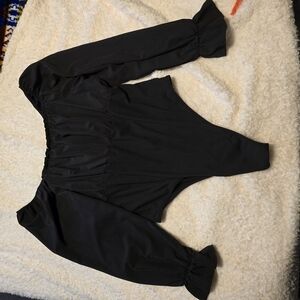Black Off-Shoulder Bodysuit